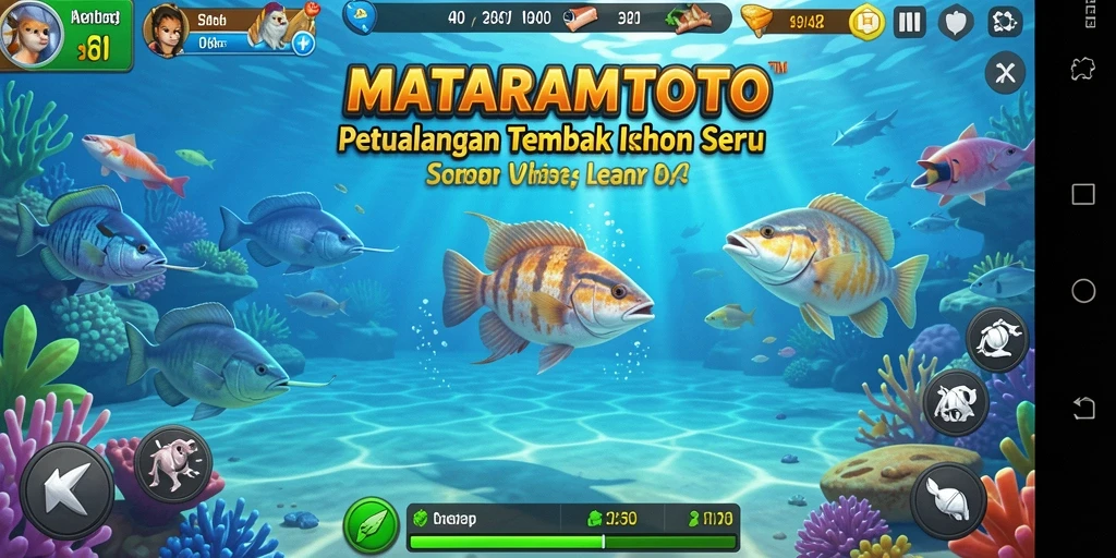 Gameplay seru MATARAMTOTO dengan ikan berwarna-warni.